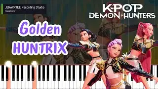 [KPop Demon Hunters OST] HUNTRIX 'Golden' Piano Tutorial + Sheet Music