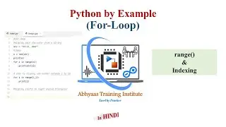 9. For Loop in Python | Index of String | Range Function | Python Tutorial for Beginners in Hindi