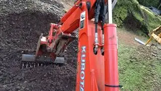 Kubota BX25 backhoe RAKE