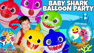BABY SHARK BALLOON PARTY 2019 Inflating our Baby Shark Balloons