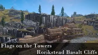 Skyrim Mod: Flags on the Towers & Rorikstead Basalt Cliffs