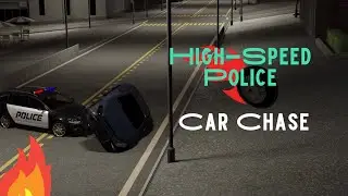 High-Speed Police Car Chase Animation
