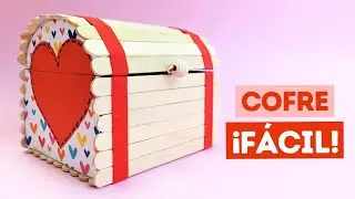 Cómo hacer un Cofre con palitos de helado para regalar ¡Fácil!