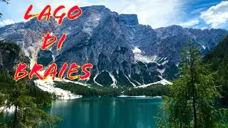lago di Braies. Il lago più bello. Озеро Брайес.