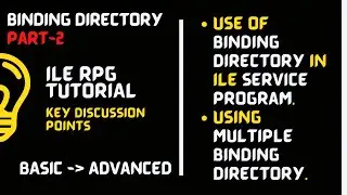 Using Binding directories | Introduction to binding directories in AS400 [ILE RPG]