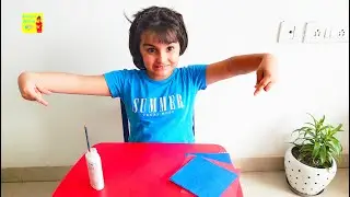 Pretend play art-making! Nivu Making paper house art using paper only! Video for kids!