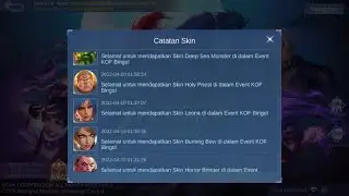 Dapat 5 skin gratis event KOF (MLBB)