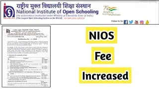 Nios Fee Increasment Notification | Task Is Helping (NIOS) #nios #admission #fee #notice