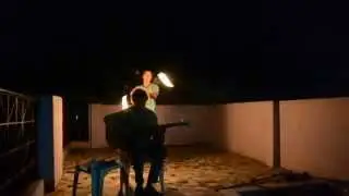 Fire POI with Acoustic Music/アコースティック音楽とファイアーポイ
