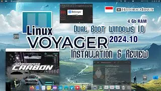Yuk Install Voyager Linux 24.10 | Dual Boot Windows 10 | 4Gb RAM | BricsCAD | Need for Speed Carbon