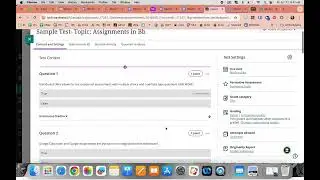 Blackboard Test Question Types