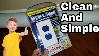 Night Angel Led Nightlight Outlet Cover Install and Review As Seen on TV SnapPower