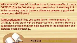 How To Crack GATE 2018 In 3 Months Preparation