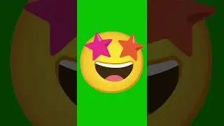 🤩 Star Struck Excited Emoji Animated Green Screen || Vfx Noob