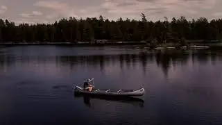 Dronevideo fra kanotur i Vameln, Värmlands län