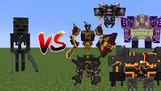 The Wither Skeleton Vs L_Ender's Cataclysm Boss - Minecraft Mob Battle
