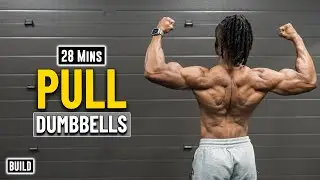 dumbbell back + biceps workout [27 mins] | build muscle 21