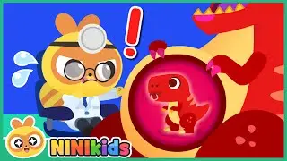 Mommy Tyrannosaurus is pregnant! | Have a baby | Baby tyranno | Learn colors | NINIkids