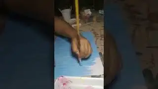 Pintado  de fondo en el lienzo primer grado parte 1