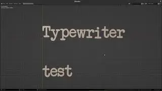 Blender 3.2⍺: Typewriter modifier