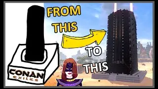 Conan Exiles 8 Youtubers Collab! - I've Turned A Spicy Drawing Into A Building!