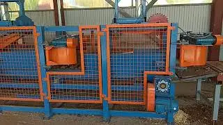 Линия лесопиления на базе станка Алтай СБГ-480 с гусеничной подачей заготовки часть 1
