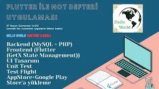 Flutter ile Not Defteri Uygulaması