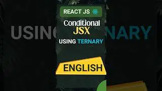 React JS: JSX conditional rendering | Ternary operator | React JS Tutorial | react js #shorts #reel