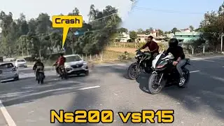 Ns200 vs R15 // Ns200 crash 💥 // Mr yadav