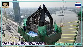NEW Rama 9 Bridge Construction Update Bangkok Part 2 🇹🇭 Thailand