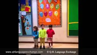 Q.H. Language Exchange Mandarin class children performed a Chinese poetry