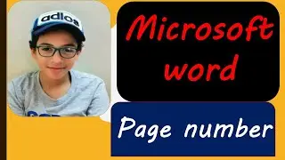 How to insert page number directly / Microsoft word