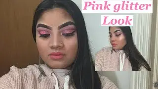 Pink glitter makeup tutorial for baby shower ❤️