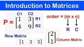 🔷01 - Intro to Matrices | Addition and Subtraction/Scalar Multiplication/Multiplication