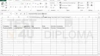 Use the HLOOKUP function to lookup values from a table (Excel 2013)
