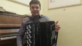 Обучение игре на баяне. Упражнение на левой клавиатуре 2.
