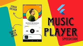 Flutter UI Design | Music player UI | Flutter Stack & Slider with Timer.