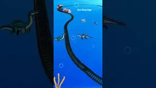 Plesiosaurus meets Mosasaurus in the ocean and the train is approaching fast | Sea Dinosaurs