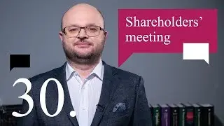30. Shareholders' meeting - Legal English Center
