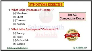 Most Important Synonyms for Competitive Exams | Most Asked Synonyms in Competitive Exams