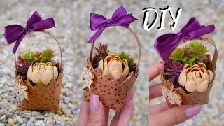I weave paper ribbon baskets  I'll teach you how  This is what beauty turns out in just 10 minutes