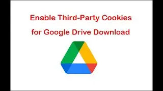 How to Enable Third-Party Cookies for Google Drive Download