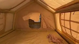 Yeni Aldığımız şişme kamp çadırını deniyoruz