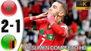 MARRUECOS VS ZAMBIA RESUMEN COMPLETO