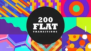 200 Flat Transitions Pack - After Effects