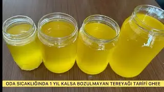 Oda sıcaklığında 1 yıl bozulmayan sadeyağ tarifi Ghee butter recipe