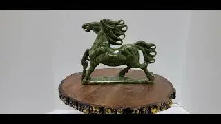 NEPHRITE JADE HORSE FIGURINES 8.2
