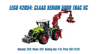 'LEGO Technic 42054: CLAAS XERION 5000 TRAC VC' Unboxing, Parts List, Speed Build & Review