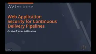 Web Application Security for Continuous Delivery Pipelines