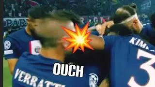 Kimpembe elbows Verratti in the face